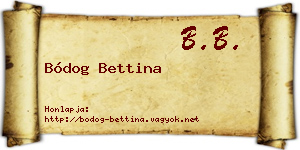 Bódog Bettina névjegykártya