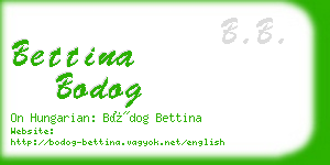 bettina bodog business card